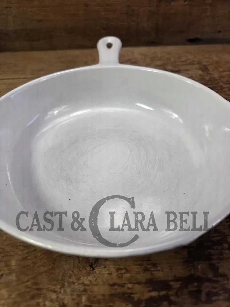 Rare and Cool story! White enameled BSR Red Mountain Series #5 Skillet with Heat Ring. Finished in the 70’s by a third