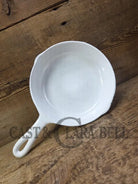 Rare and Cool story! White enameled BSR Red Mountain Series #5 Skillet with Heat Ring. Finished in the 70’s by a third
