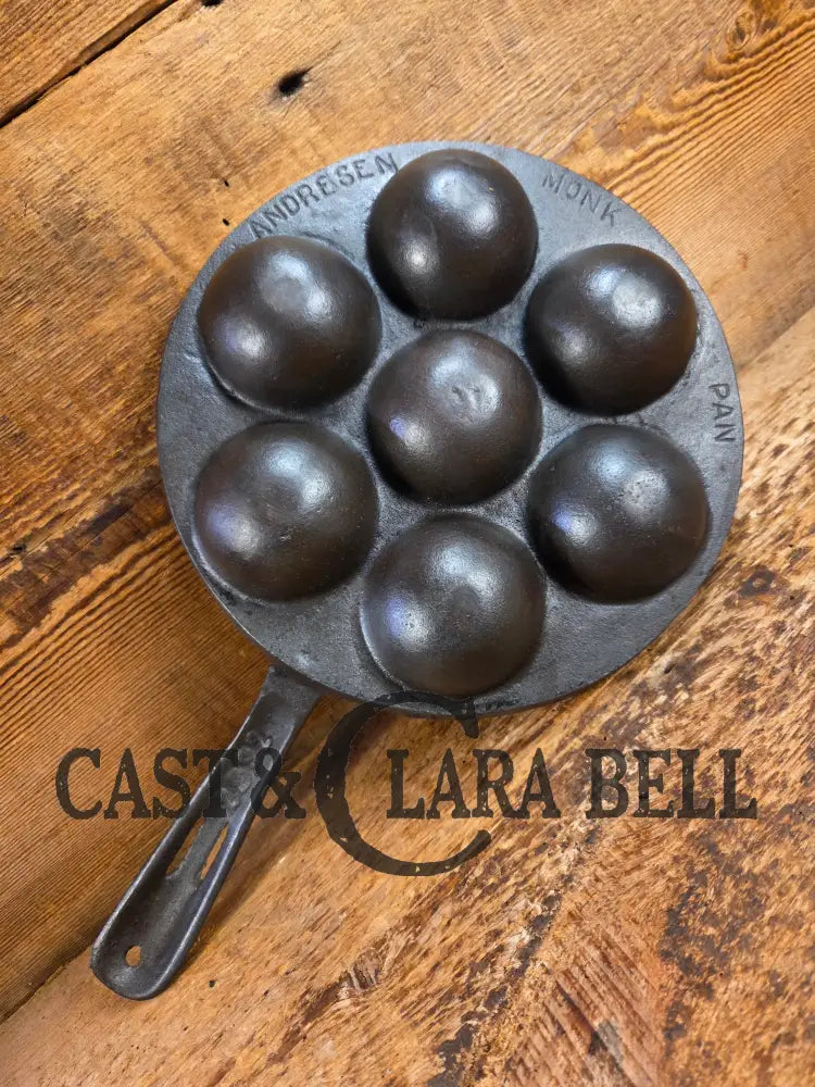 Rare and so cool! 1920’s era Griswold made Alfred Andresen Munk Pan No. 2992 Cast Iron Munk Pan Skillet