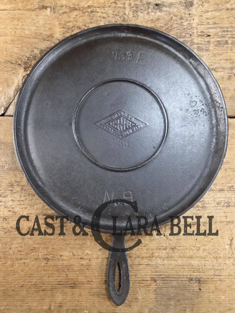 Rare find! 1890’s Griswold’s Erie #9 Cast Iron Diamond Logo Griddle. This was a very limited style. Gorgeous! Griddle
