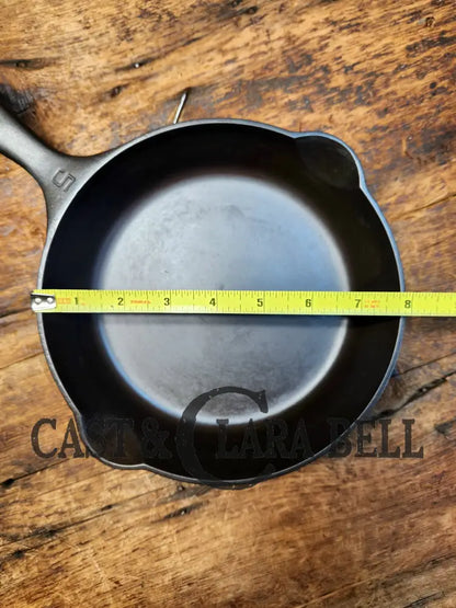 Rare Find. Collectors 1920’S Griswold #5 Cast Iron Skillet With Large Block Logo And Heat Ring