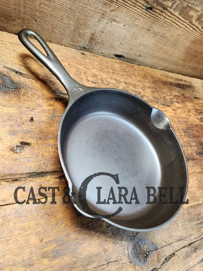 Rare Find. Collectors 1920’S Griswold #5 Cast Iron Skillet With Large Block Logo And Heat Ring