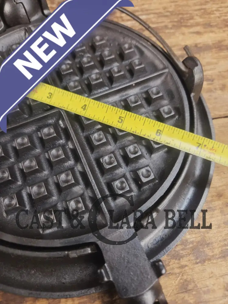 RARE Griswold #7 Waffle Iron with Short Base and Alaskan Handles Patt. 146 N The Griswold Mfg. Co. Erie PA USA Waffle