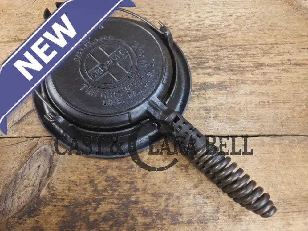 RARE Griswold #7 Waffle Iron with Short Base and Alaskan Handles Patt. 146 N The Griswold Mfg. Co. Erie PA USA Waffle