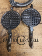 RARE Griswold #7 Waffle Iron with Short Base and Alaskan Handles Patt. 146 N The Griswold Mfg. Co. Erie PA USA Waffle