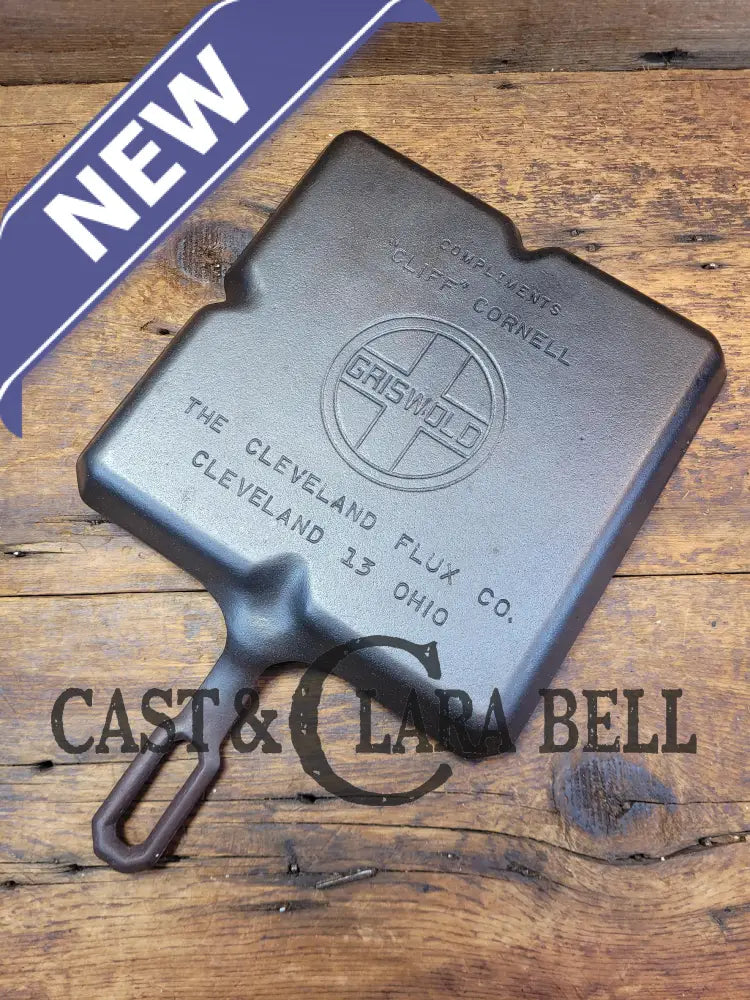 Rare! Griswold Advertising Square Skillet. 1930’S ’Cliff’ Cornell Square Skillet The