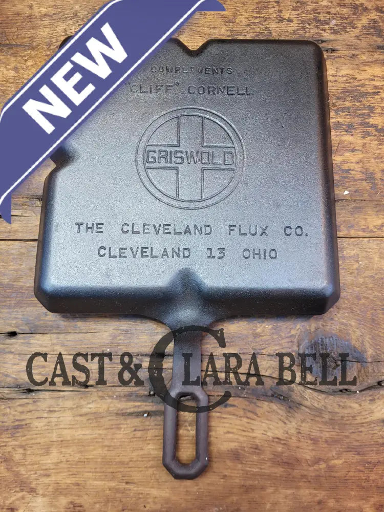 Rare! Griswold Advertising Square Skillet. 1930’S ’Cliff’ Cornell Square Skillet The