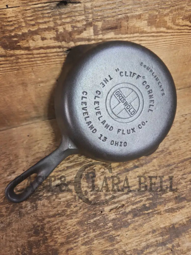 Rare! Griswold specialty skillet. 1930’s ’Cliff’ Cornell Egg Skillet The Cleveland Flux Co Skillet