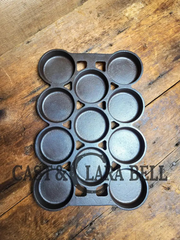 (Rarity 6) Fully Marked Griswold No. 1 Gem Pan Block Logo 11 Cup P/N 940 Bakeware