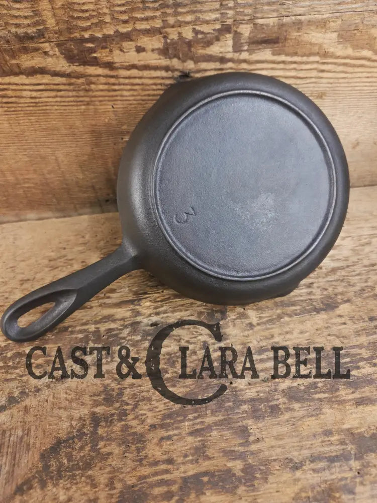 Restored Birmingham Stove & Range #3 Cast Iron Egg Skillet Red Mountain Series. SC24 Skillet