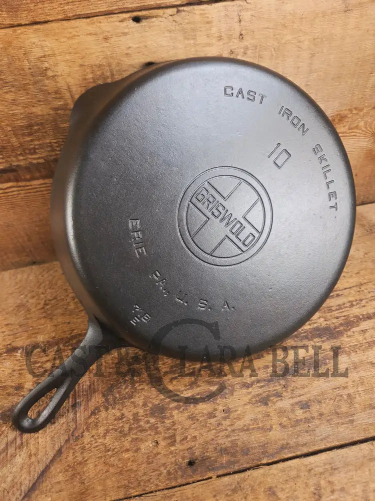 Scare to find BIG Skillet! 1920’s Griswold #10 Skillet with Large Block Logo 716 Fully restored. Getting harder to