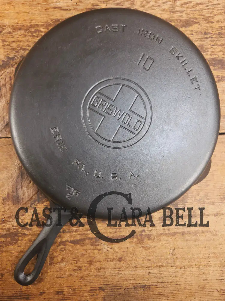 Scare to find BIG Skillet! 1920’s Griswold #10 Skillet with Large Block Logo 716 Fully restored. Getting harder to