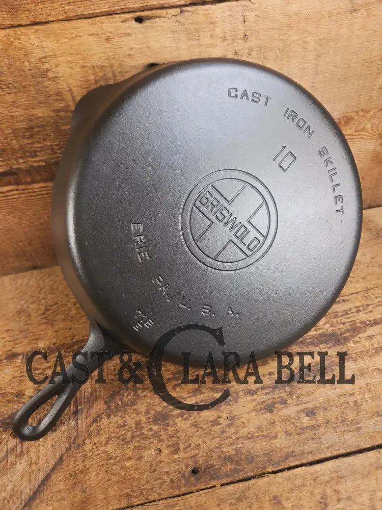 Scare to find BIG Skillet! 1920’s Griswold #10 Skillet with Large Block Logo 716 Fully restored. Getting harder to