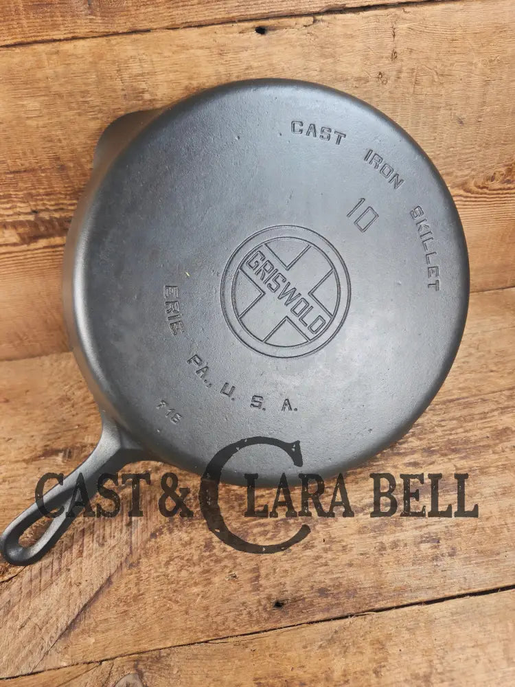 Scare to find BIG Skillet! 1920’s Griswold #10 Skillet with Large Block Logo 716 Fully restored. Getting harder to