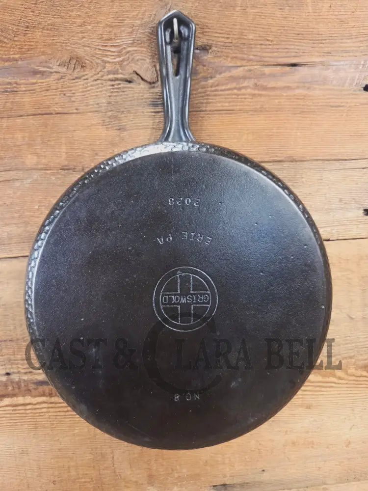 Show Stopper! Custom made Griswold 2028 Hammered Griddle! Made from a reclaimed hard to find Hammered Deep Skillet.