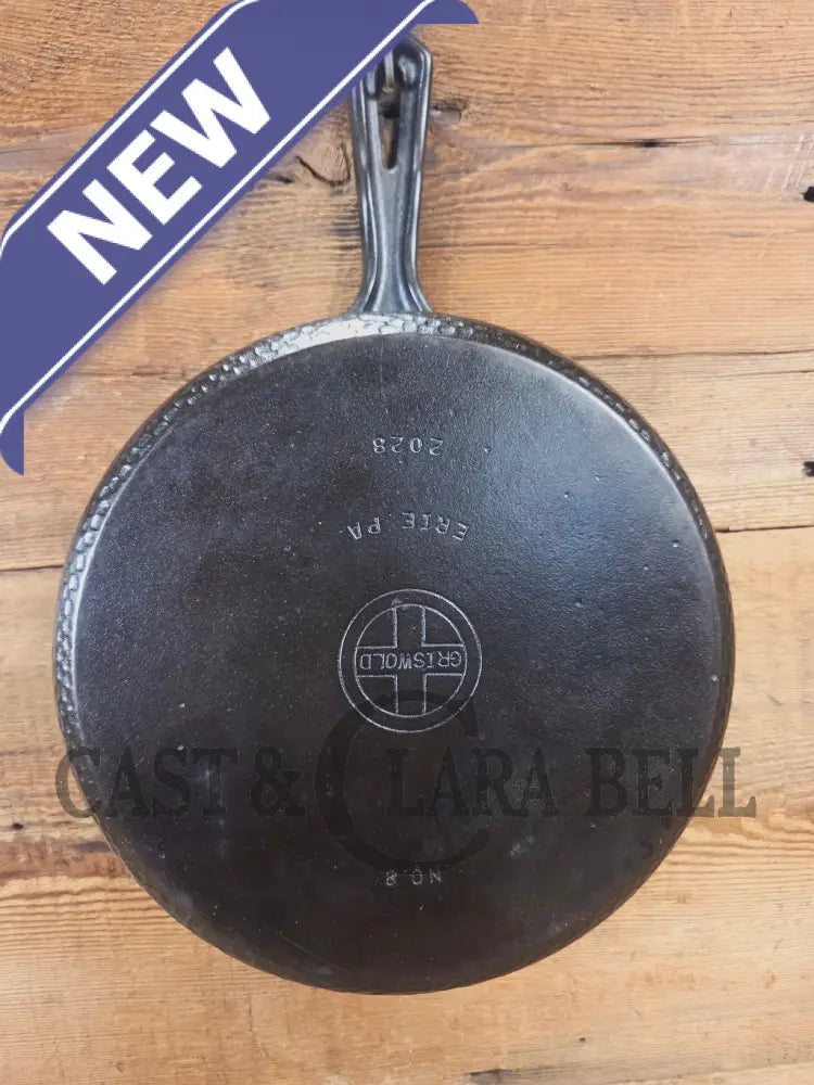 Show Stopper! Custom made Griswold 2028 Hammered Griddle! Made from a reclaimed hard to find Hammered Deep Skillet.