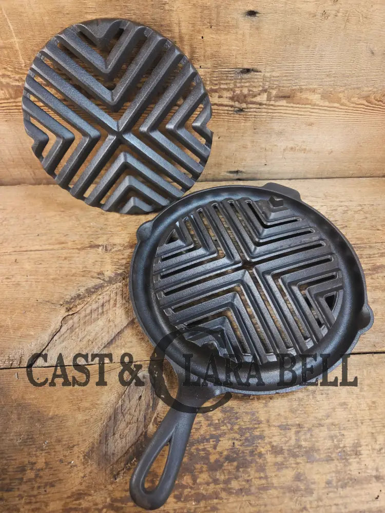 Show stopper! Hard to find Complete Griswold Double Broiler! Amazing piece of Americana! Perfect for searing by the