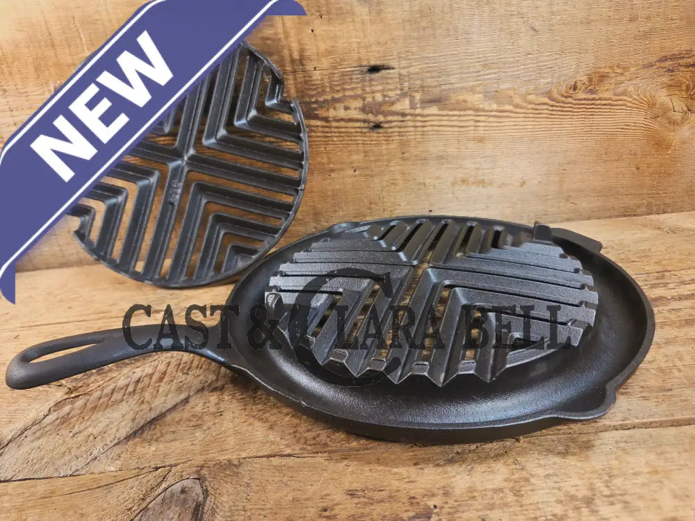 Show stopper! Hard to find Complete Griswold Double Broiler! Amazing piece of Americana! Perfect for searing by the