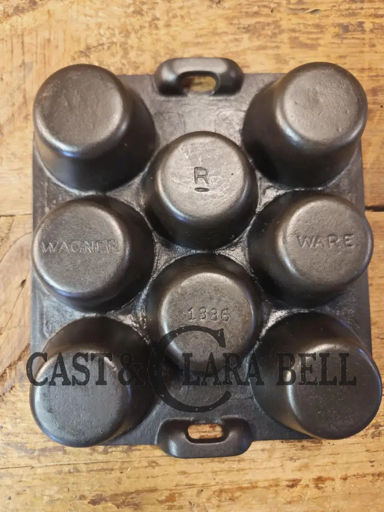 Sleek and elegant! 1930’s Wagner Ware 8 cup Popover Pan 1336 ’R’. Restored and Ready to bake delicious desserts!