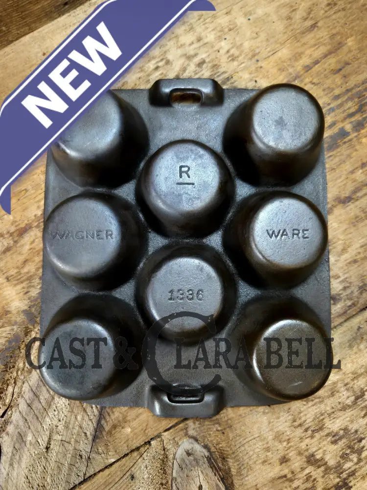 Sleek and elegant! 1930’s Wagner Ware 8 cup Popover Pan 1336 ’R’. Restored and Ready to bake delicious desserts! SC24