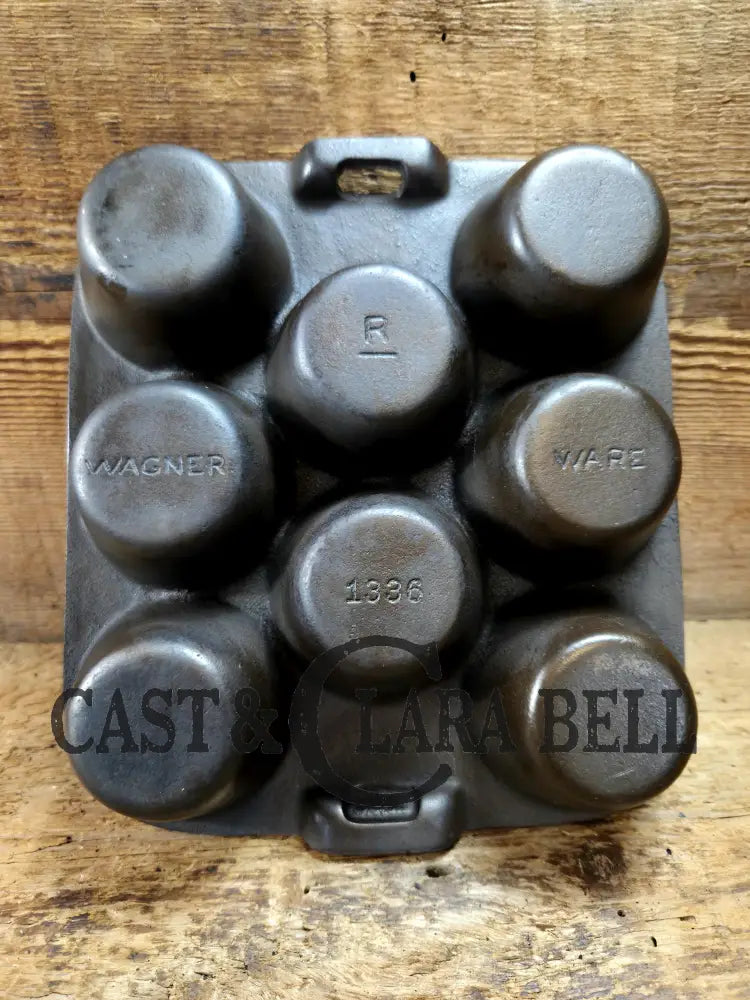 Sleek and elegant! 1930’s Wagner Ware 8 cup Popover Pan 1336 ’R’. Restored and Ready to bake delicious desserts! SC24