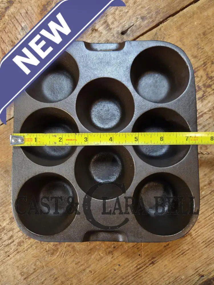 Sleek and elegant! 1930’s Wagner Ware 8 cup Popover Pan 1336 ’R’. Restored and Ready to bake delicious desserts! SC24