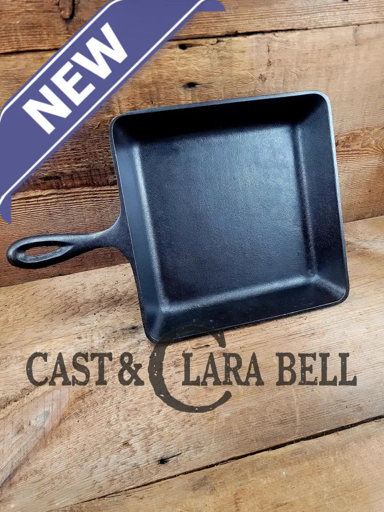 Sleek And Elegant Mid 1900’S Lodge Square Cast Iron Skillet. Sqsk #8 Markings. Versatile Pan For