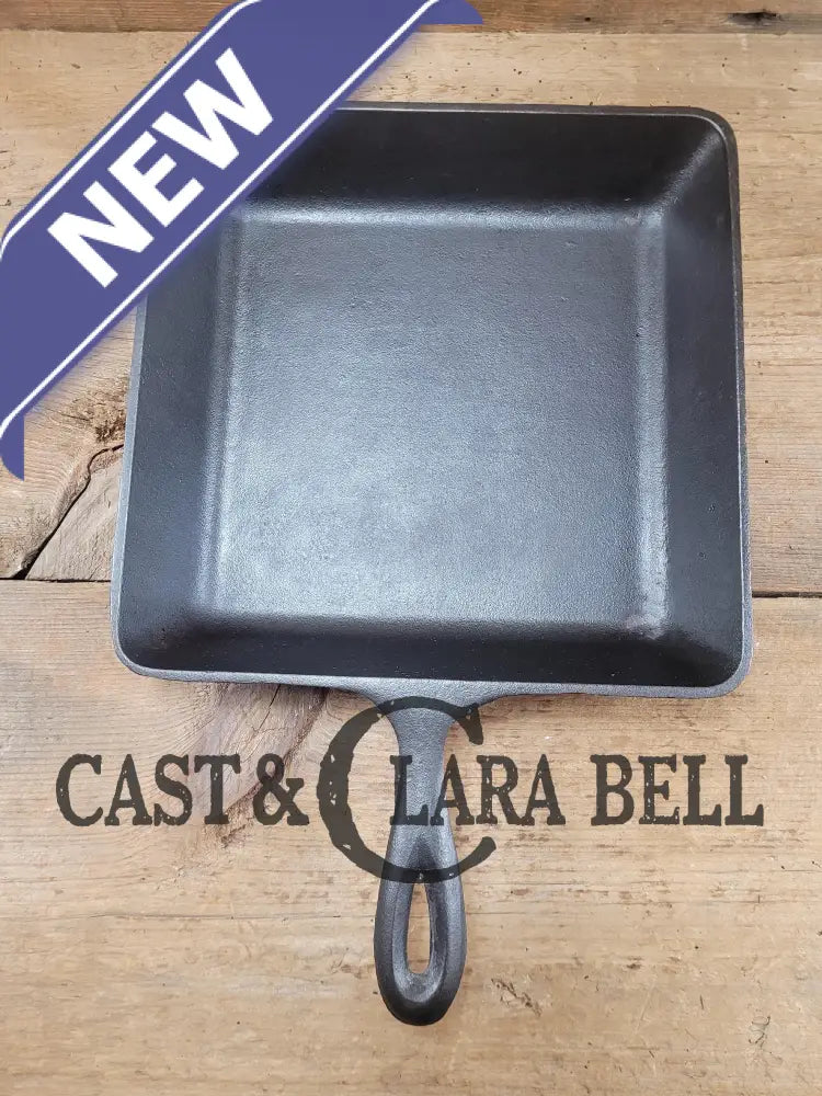 Sleek And Elegant Mid 1900’S Lodge Square Cast Iron Skillet. Sqsk #8 Markings. Versatile Pan For