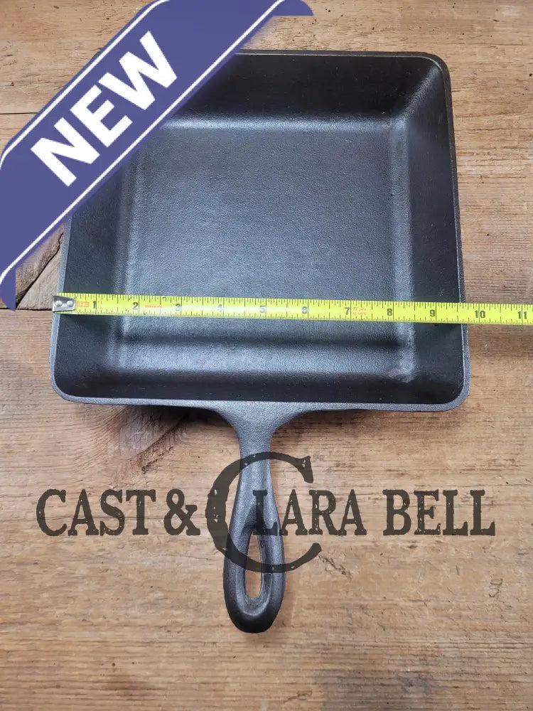 Sleek And Elegant Mid 1900’S Lodge Square Cast Iron Skillet. Sqsk #8 Markings. Versatile Pan For