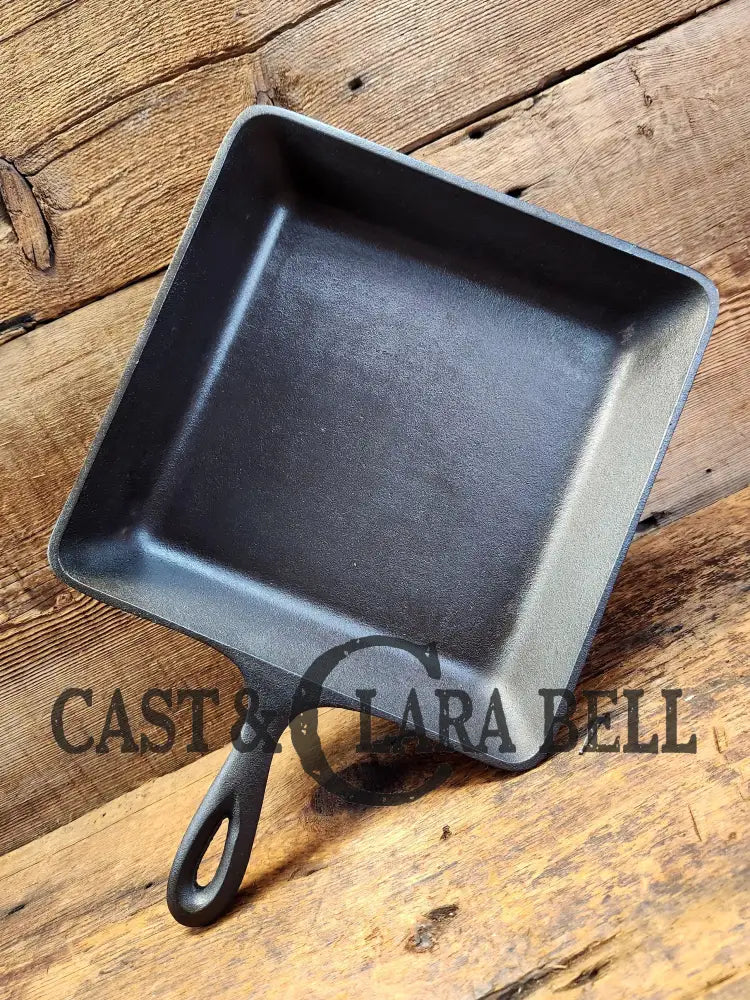 Sleek And Elegant Mid 1900’S Lodge Square Cast Iron Skillet. Sqsk #8 Markings. Versatile Pan For