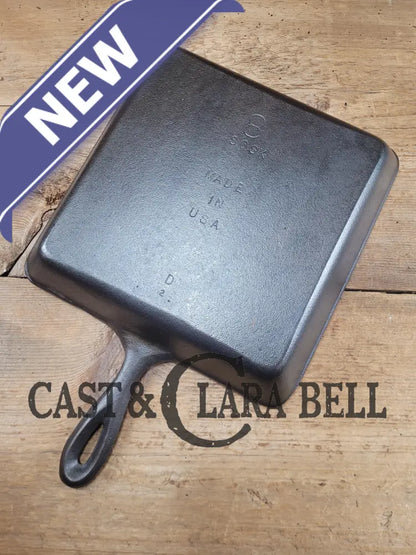 Sleek And Elegant Mid 1900’S Lodge Square Cast Iron Skillet. Sqsk #8 Markings. Versatile Pan For