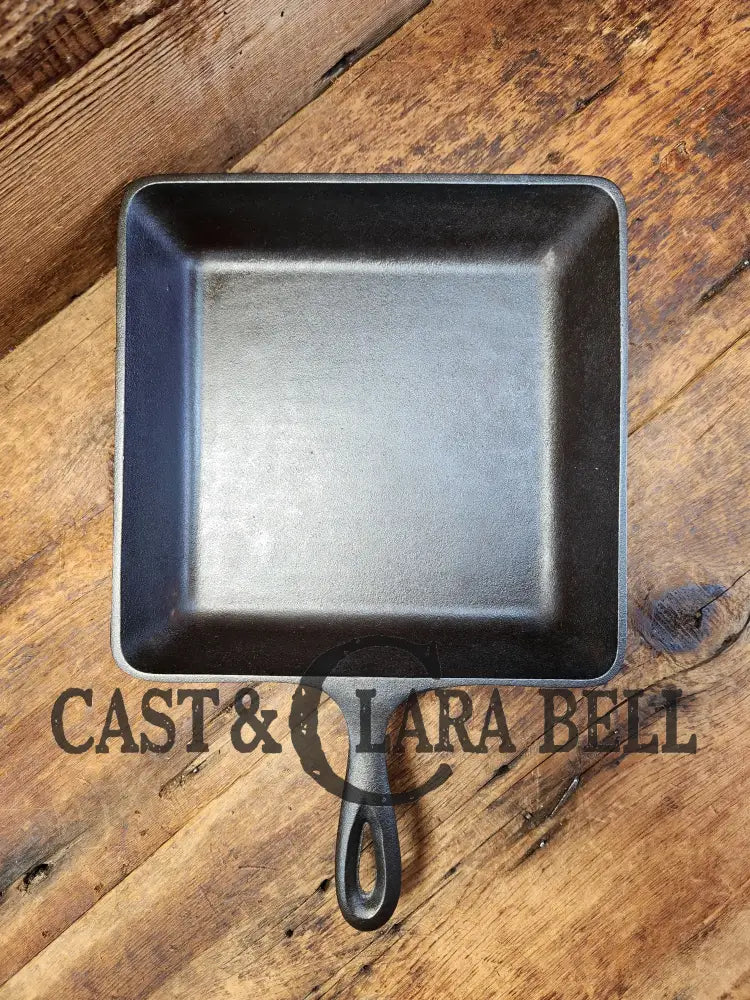 Sleek And Elegant Mid 1900’S Lodge Square Cast Iron Skillet. Sqsk #8 Markings. Versatile Pan For