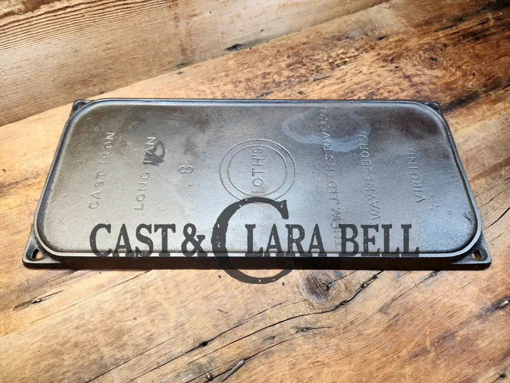 So Cool And Rare! Loth’s #8 Cast Iron ’Long Pan’ The W.j. Loth Stove Co. Waynesboro Virginia Griddle