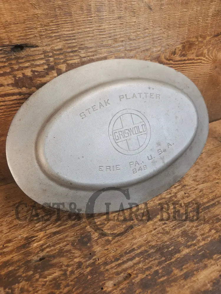 So cool & not common! Griswold #848 ’Steak Platter’. Very cool for the dinner table. - Skillet