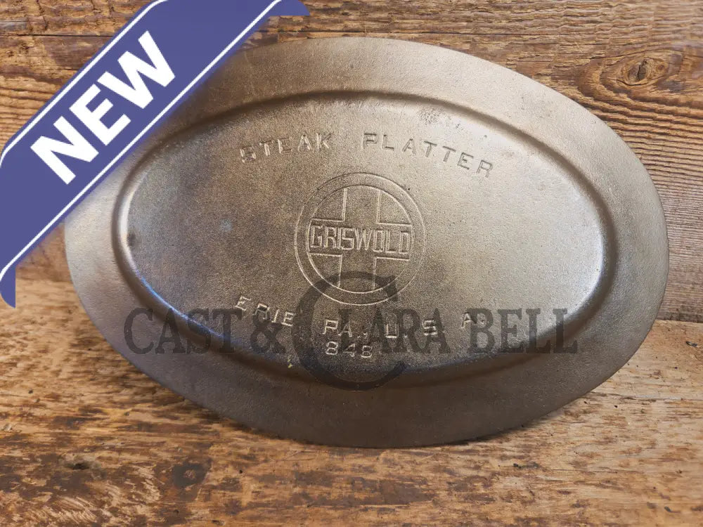 So cool & not common! Griswold #848 ’Steak Platter’. Very cool for the dinner table - Skillet
