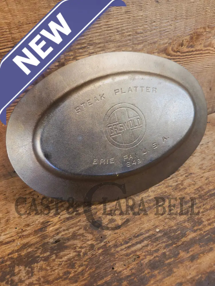 So cool & not common! Griswold #848 ’Steak Platter’. Very cool for the dinner table - Skillet