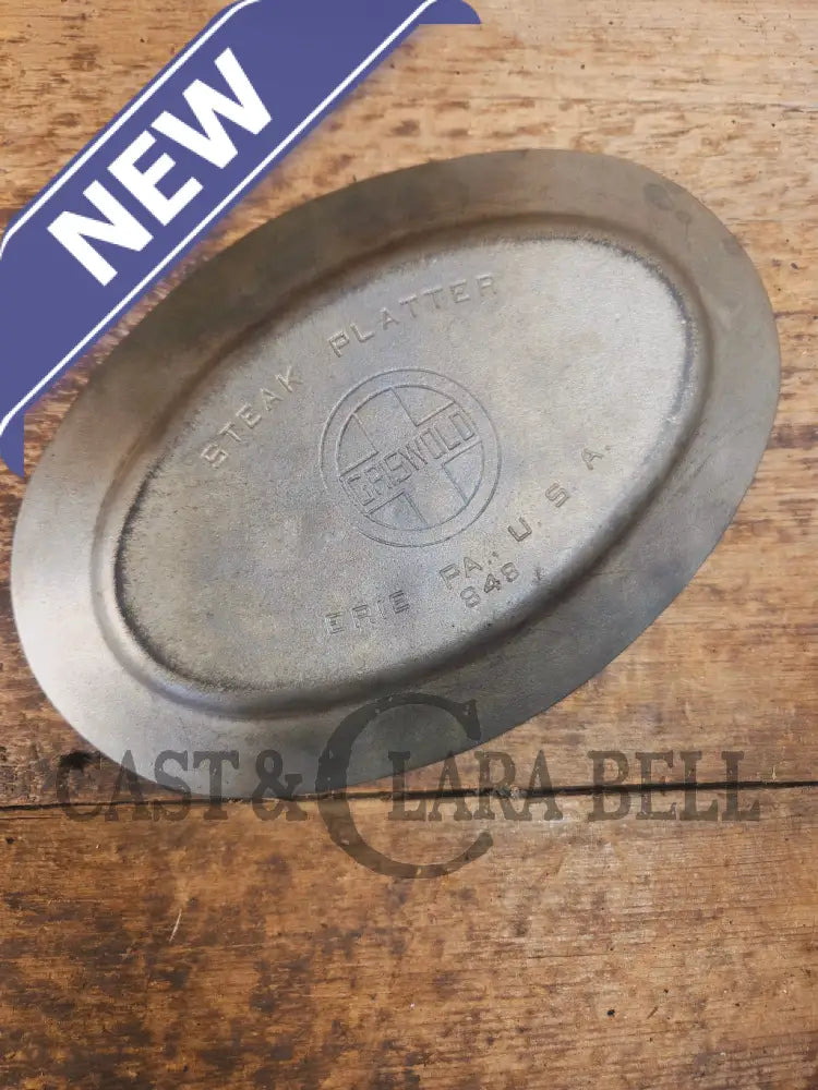 So cool & not common! Griswold #848 ’Steak Platter’. Very cool for the dinner table - Skillet
