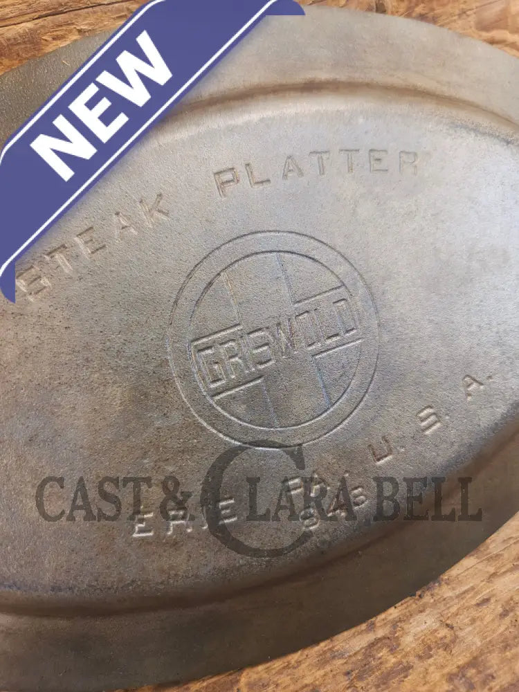 So cool & not common! Griswold #848 ’Steak Platter’. Very cool for the dinner table - Skillet