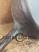 So cool! The ’hammered ugly’ #5 cast iron skillet. Maker Unknown great for sides! SC24 Skillet