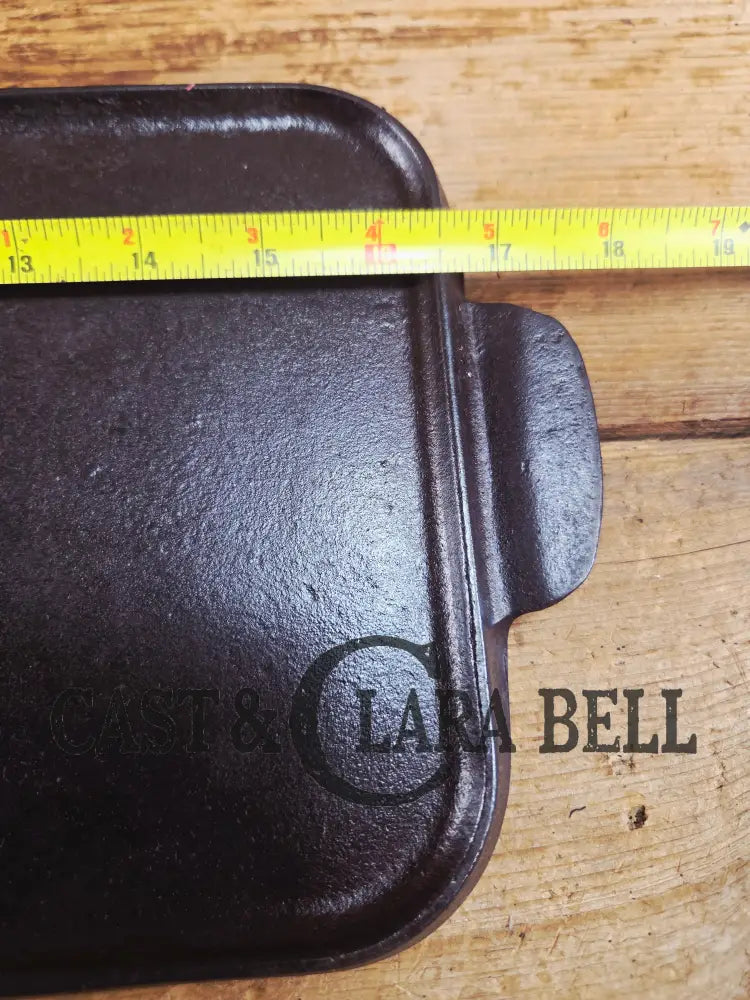 So elegant! 1910’s Griswold #7 Cast Iron Long Griddle with Slant Block Logo ERIE 744 Griddle