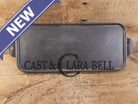 So elegant! 1920’s Griswold #7 Cast Iron Long Griddle with Slant Block Logo 744 Griddle