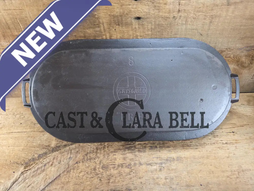 So elegant and very hard to find! 1910’s Griswold #8 Slant Logo 749 Long Griddle/Sad Iron Heater. Don’t miss this one!
