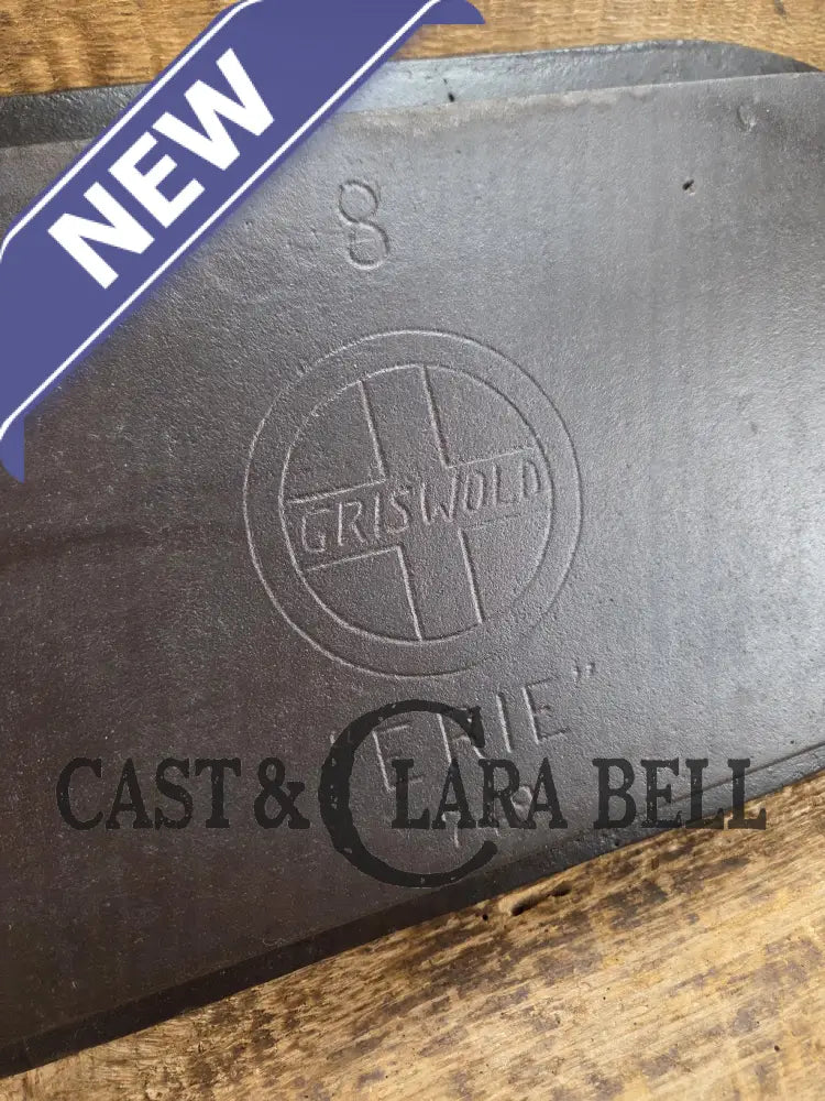 So elegant and very hard to find! 1910’s Griswold #8 Slant Logo 749 Long Griddle/Sad Iron Heater. Don’t miss this one!