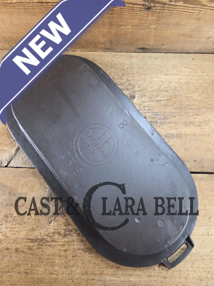 So elegant and very hard to find! 1910’s Griswold #8 Slant Logo 749 Long Griddle/Sad Iron Heater. Don’t miss this one!
