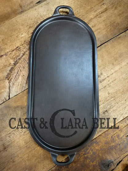 So elegant and very hard to find! 1910’s Griswold #9 Slant Block Logo 713 Long Griddle. Don’t miss this one! Very