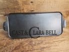 So elegant & awesome! 1920’s Griswold #7 Cast Iron Long Griddle Slant Block Logo ERIE 744. Perfect size for the