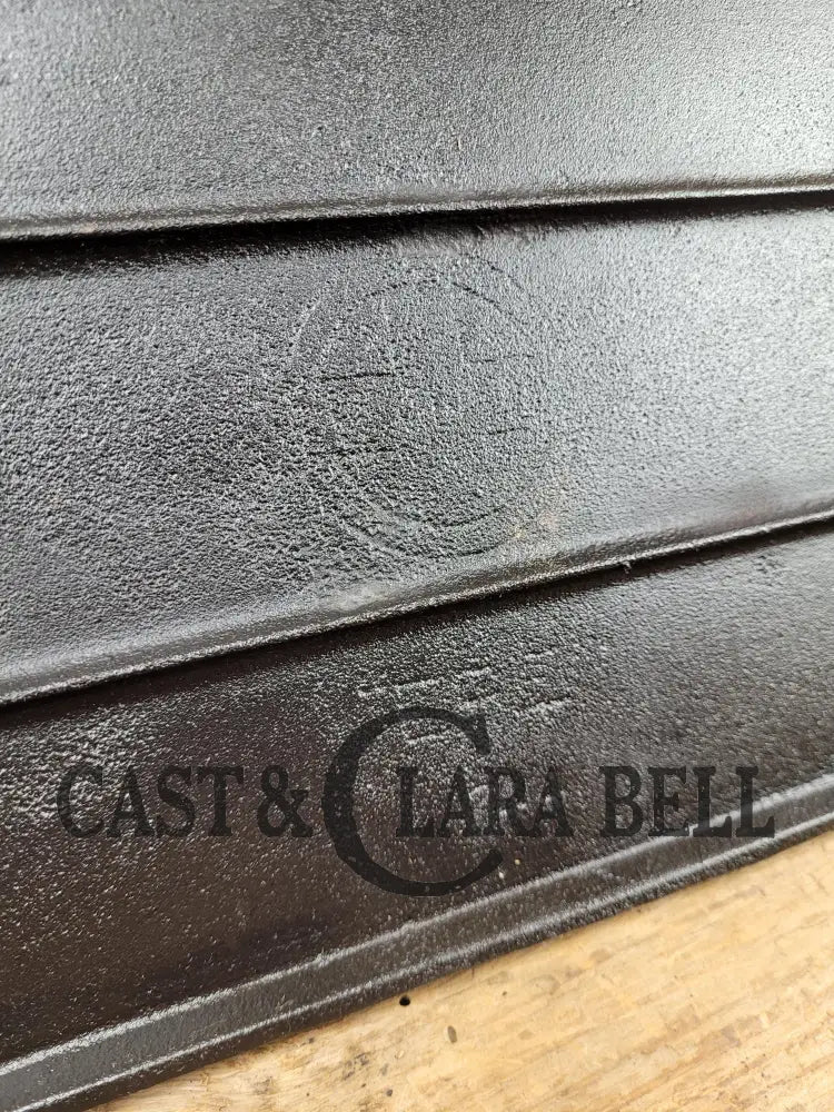 So Elegant & Awesome Blob Makers Mark! 1920’S Griswold #7 Cast Iron Long Griddle Slant Block Logo