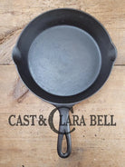 So Unique! 1930’S Favorite Piqua Ware #7 Cast Iron Skillet Smiley Logo.