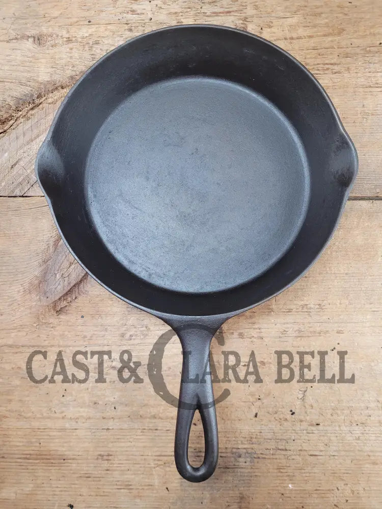 So Unique! 1930’S Favorite Piqua Ware #7 Cast Iron Skillet Smiley Logo.