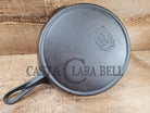 So Unique! 1930’S Favorite Piqua Ware #7 Cast Iron Skillet Smiley Logo.